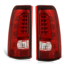 Load image into Gallery viewer, Chevrolet Silverado 1999-2006 / GMC Sierra 1999-2006 LED Bar Tail Lights Chrome Housing Red Len White Tube