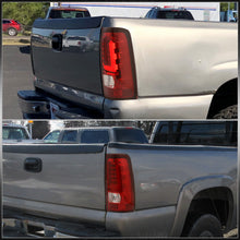 Load image into Gallery viewer, Chevrolet Silverado 1999-2006 / GMC Sierra 1999-2006 LED Bar Tail Lights Chrome Housing Red Len White Tube