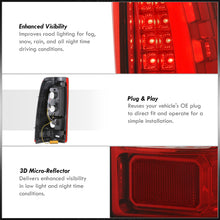 Load image into Gallery viewer, Chevrolet Silverado 1999-2006 / GMC Sierra 1999-2006 LED Bar Tail Lights Chrome Housing Red Len White Tube