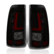 Load image into Gallery viewer, Chevrolet Silverado 1999-2006 / GMC Sierra 1999-2006 LED Bar Tail Lights Black Housing Smoke Len Red Tube
