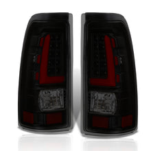 Load image into Gallery viewer, Chevrolet Silverado 1999-2006 / GMC Sierra 1999-2006 LED Bar Tail Lights Black Housing Smoke Len Red Tube