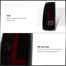 Load image into Gallery viewer, Chevrolet Silverado 1999-2006 / GMC Sierra 1999-2006 LED Bar Tail Lights Black Housing Smoke Len Red Tube