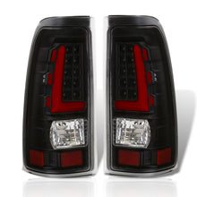 Load image into Gallery viewer, Chevrolet Silverado 1999-2006 / GMC Sierra 1999-2006 LED Bar Tail Lights Black Housing Clear Len Red Tube