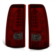 Load image into Gallery viewer, Chevrolet Silverado 1999-2006 / GMC Sierra 1999-2006 LED Bar Tail Lights Chrome Housing Red Smoke Len White Tube