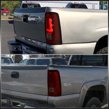 Load image into Gallery viewer, Chevrolet Silverado 1999-2006 / GMC Sierra 1999-2006 LED Bar Tail Lights Chrome Housing Red Smoke Len White Tube
