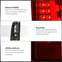 Load image into Gallery viewer, Chevrolet Silverado 1999-2006 / GMC Sierra 1999-2006 LED Bar Tail Lights Chrome Housing Red Smoke Len White Tube