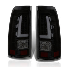 Load image into Gallery viewer, Chevrolet Silverado 1999-2006 / GMC Sierra 1999-2006 LED Bar Tail Lights Black Housing Smoke Len White Tube