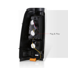 Load image into Gallery viewer, Chevrolet Silverado 1999-2006 / GMC Sierra 1999-2006 LED Bar Tail Lights Black Housing Clear Len White Tube