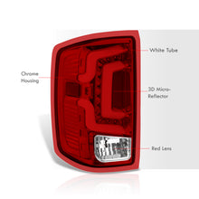 Load image into Gallery viewer, Chevrolet Silverado 1500 2014-2018 / 1500LD 2019 / 2500HD 3500HD 2015-2019 / GMC Sierra 3500HD Dually 2015-2019 LED Bar Tail Lights Chrome Housing Red Len White Tube (Excluding OEM LED Models)