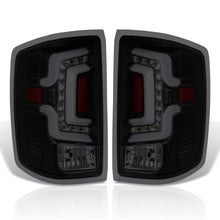 Load image into Gallery viewer, Chevrolet Silverado 1500 2014-2018 / 1500LD 2019 / 2500HD 3500HD 2015-2019 / GMC Sierra 3500HD Dually 2015-2019 LED Bar Tail Lights Black Housing Smoke Len White Tube (Excluding OEM LED Models)