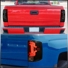 Load image into Gallery viewer, Chevrolet Silverado 1500 2014-2018 / 1500LD 2019 / 2500HD 3500HD 2015-2019 / GMC Sierra 3500HD Dually 2015-2019 LED Bar Tail Lights Black Housing Smoke Len White Tube (Excluding OEM LED Models)