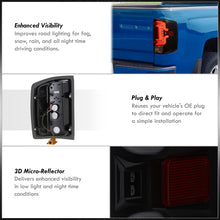 Load image into Gallery viewer, Chevrolet Silverado 1500 2014-2018 / 1500LD 2019 / 2500HD 3500HD 2015-2019 / GMC Sierra 3500HD Dually 2015-2019 LED Bar Tail Lights Black Housing Smoke Len White Tube (Excluding OEM LED Models)