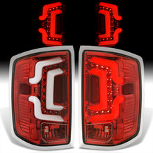 Load image into Gallery viewer, Chevrolet Silverado 1500 2014-2018 / 1500LD 2019 / 2500HD 3500HD 2015-2019 / GMC Sierra 3500HD Dually 2015-2019 LED Bar Tail Lights Red Housing Clear Len White Tube (Excluding OEM LED Models)