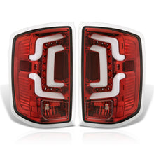 Load image into Gallery viewer, Chevrolet Silverado 1500 2014-2018 / 1500LD 2019 / 2500HD 3500HD 2015-2019 / GMC Sierra 3500HD Dually 2015-2019 LED Bar Tail Lights Red Housing Clear Len White Tube (Excluding OEM LED Models)