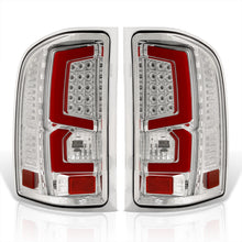 Load image into Gallery viewer, Chevrolet Silverado 2007-2013 LED Bar Tail Lights Chrome Housing Clear Len Red Tube