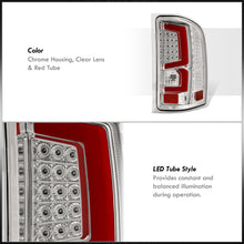 Load image into Gallery viewer, Chevrolet Silverado 2007-2013 LED Bar Tail Lights Chrome Housing Clear Len Red Tube