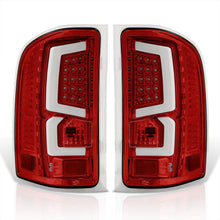 Load image into Gallery viewer, Chevrolet Silverado 2007-2013 LED Bar Tail Lights Red Housing Clear Len White Tube