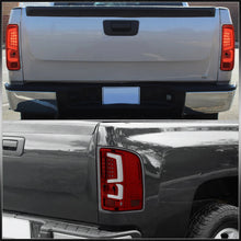 Load image into Gallery viewer, Chevrolet Silverado 2007-2013 LED Bar Tail Lights Red Housing Clear Len White Tube