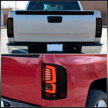 Load image into Gallery viewer, Chevrolet Silverado 2007-2013 LED Bar Tail Lights Black Housing Smoke Len White Tube