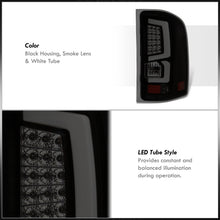 Load image into Gallery viewer, Chevrolet Silverado 2007-2013 LED Bar Tail Lights Black Housing Smoke Len White Tube