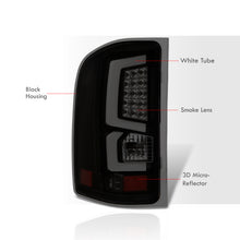 Load image into Gallery viewer, Chevrolet Silverado 2007-2013 LED Bar Tail Lights Black Housing Smoke Len White Tube