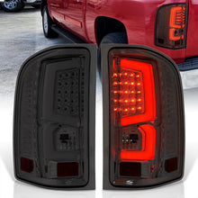 Load image into Gallery viewer, Chevrolet Silverado 2007-2013 LED Bar Tail Lights Chrome Housing Smoke Len White Tube