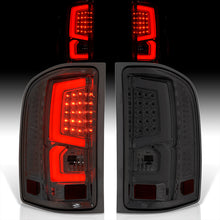 Load image into Gallery viewer, Chevrolet Silverado 2007-2013 LED Bar Tail Lights Chrome Housing Smoke Len White Tube
