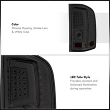 Load image into Gallery viewer, Chevrolet Silverado 2007-2013 LED Bar Tail Lights Chrome Housing Smoke Len White Tube