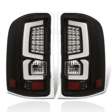Load image into Gallery viewer, Chevrolet Silverado 2007-2013 LED Bar Tail Lights Black Housing Clear Len White Tube