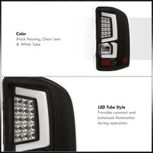 Load image into Gallery viewer, Chevrolet Silverado 2007-2013 LED Bar Tail Lights Black Housing Clear Len White Tube