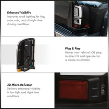 Load image into Gallery viewer, Chevrolet Silverado 2007-2013 LED Bar Tail Lights Black Housing Clear Len White Tube