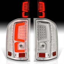 Load image into Gallery viewer, Chevrolet Silverado 2007-2013 LED Bar Tail Lights Chrome Housing Clear Len White Tube