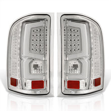 Load image into Gallery viewer, Chevrolet Silverado 2007-2013 LED Bar Tail Lights Chrome Housing Clear Len White Tube