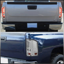 Load image into Gallery viewer, Chevrolet Silverado 2007-2013 LED Bar Tail Lights Chrome Housing Clear Len White Tube