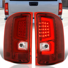Load image into Gallery viewer, Chevrolet Silverado 2007-2013 LED Bar Tail Lights Chrome Housing Red Len White Tube