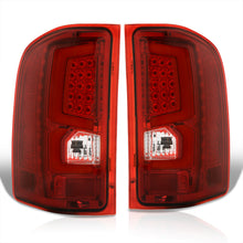 Load image into Gallery viewer, Chevrolet Silverado 2007-2013 LED Bar Tail Lights Chrome Housing Red Len White Tube