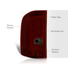 Load image into Gallery viewer, Chevrolet Silverado 2007-2013 LED Bar Tail Lights Chrome Housing Red Smoke Len White Tube