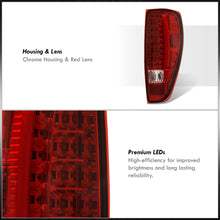 Load image into Gallery viewer, Chevrolet Colorado 2004-2012 LED Tail Lights Chrome Housing Red Len