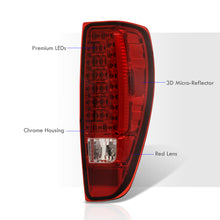 Load image into Gallery viewer, Chevrolet Colorado 2004-2012 LED Tail Lights Chrome Housing Red Len