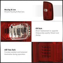 Load image into Gallery viewer, Chevrolet Colorado 2015-2022 / GMC Canyon 2015-2022 LED Bar Tail Lights Chrome Housing Red Len