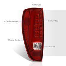 Load image into Gallery viewer, Chevrolet Colorado 2004-2012 LED Bar Tail Lights Chrome Housing Red Len White Tube
