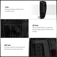 Load image into Gallery viewer, Chevrolet Colorado 2004-2012 LED Bar Tail Lights Chrome Housing Smoke Len White Tube