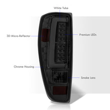 Load image into Gallery viewer, Chevrolet Colorado 2004-2012 LED Bar Tail Lights Chrome Housing Smoke Len White Tube