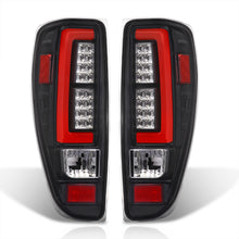 Load image into Gallery viewer, Chevrolet Colorado 2004-2012 LED Bar Tail Lights Black Housing Clear Len Red Tube