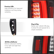 Load image into Gallery viewer, Chevrolet Colorado 2004-2012 LED Bar Tail Lights Black Housing Clear Len Red Tube