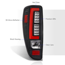 Load image into Gallery viewer, Chevrolet Colorado 2004-2012 LED Bar Tail Lights Black Housing Clear Len Red Tube