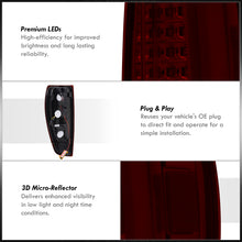 Load image into Gallery viewer, Chevrolet Colorado 2004-2012 LED Bar Tail Lights Chrome Housing Red Smoke Len White Tube