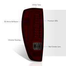 Load image into Gallery viewer, Chevrolet Colorado 2004-2012 LED Bar Tail Lights Chrome Housing Red Smoke Len White Tube
