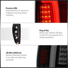 Load image into Gallery viewer, Chevrolet Colorado 2004-2012 LED Bar Tail Lights Black Housing Smoke Len White Tube