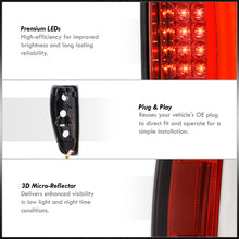 Load image into Gallery viewer, Chevrolet Colorado 2004-2012 LED Bar Tail Lights Red Housing Clear Len White Tube